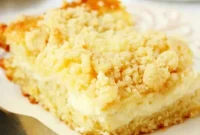 Zesty Lemon Cream Cheese Streusel Cake