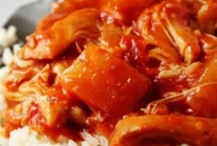 Tropical Slow Cooker Pineapple Salsa Chicken