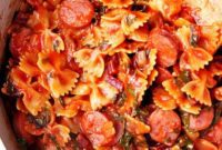 Vibrant One-Pan Sausage and Beet Greens Pasta