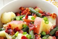 Hearty Green Bean Potato Salad with Crispy Bacon