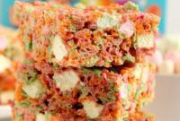 No-Bake Ice Cream Pebbles Marshmallow Bars