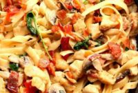 Decadent Creamy Chicken Mushroom Pasta