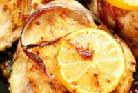 Golden Lemon Garlic Roasted Chicken Thighs