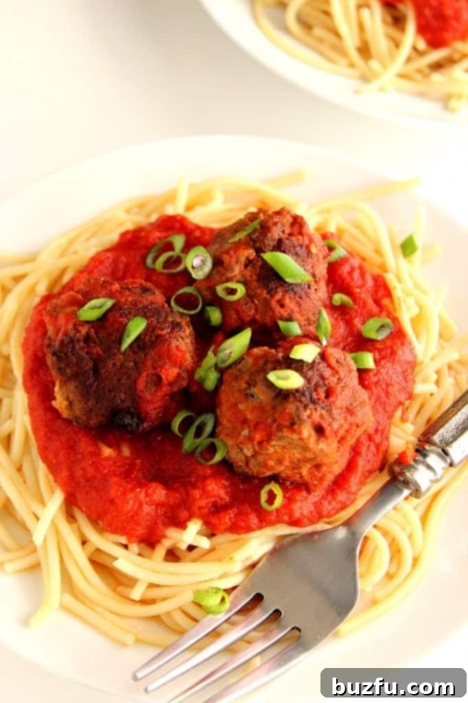Gluten Free Turkey Meatballs with Garlic Spaghetti 1 featured 14178
