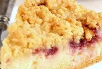 Tangy Raspberry Coconut Crumb Pie
