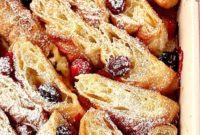 Bright Orange Cranberry Croissant Bake