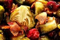 Caramelized Brussels Sprouts with Bacon and Tangy Cranberries