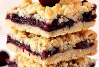 Homemade Cherry Pie Crumb Bars