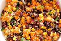 Wholesome Roasted Sweet Potato Black Bean Quinoa Salad