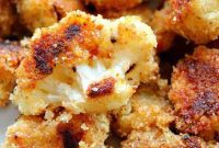 Crispy Garlic Parmesan Roasted Cauliflower