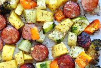 One-Pan Healthy Sausage and Veggie Dinner