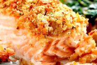 Golden Garlic Parmesan Salmon Baked or Air Fried