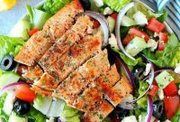 Herbed Greek Salmon Salad