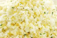 Zesty Lemon Garlic Cauliflower Rice