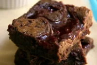 Decadent Fudgy Raspberry Brownies