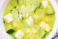 Mediterranean Zucchini and Feta Soup