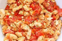 Burst Tomato Feta Chicken Skillet