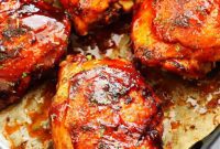 Crispy Air Fried BBQ Chicken Thighs