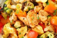 Crispy Air Fryer Chicken with Roasted Vegetables