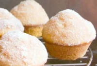 Golden Pumpkin Donut Muffins Dusted with Cinnamon Sugar