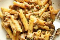 Luscious Creamy Sausage Pasta