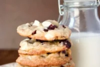 Sweet and Tart White Chocolate Cranberry Cookies