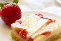 Luscious Strawberry Swirl Sour Cream Bars