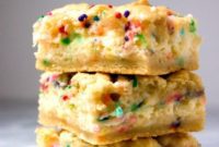 Festive Funfetti Cheesecake Cookie Bars