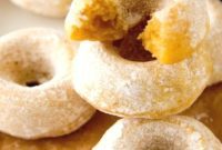 Sweetly Dusted Mini Pumpkin Doughnuts
