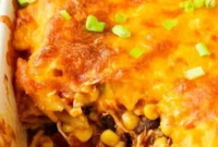 Creamy Chicken Enchilada Pasta Bake
