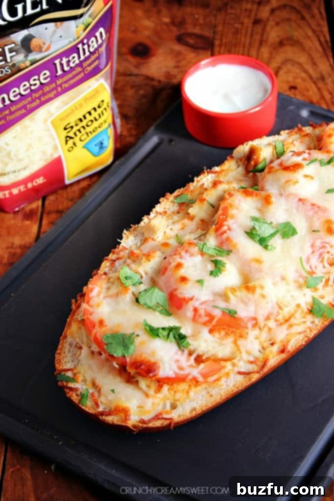 Italian Chicken Bread with Sweet Pepper Sauce - layers of flavor.