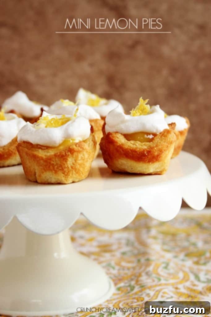 Mini Lemon Pies - super easy and fun Spring dessert with a flaky crust!