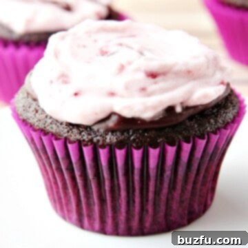 Cherry Cream Chocolate Cupcakes
