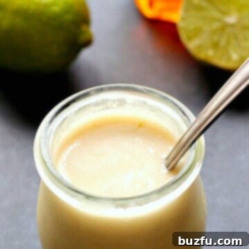 Honey Lime Dressing in a jar.