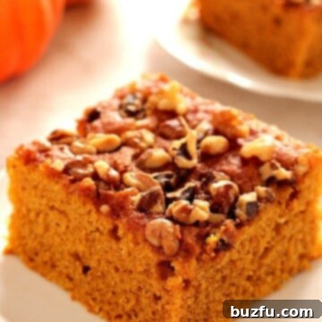 Snickerdoodle Pumpkin Cake slice on a plate.