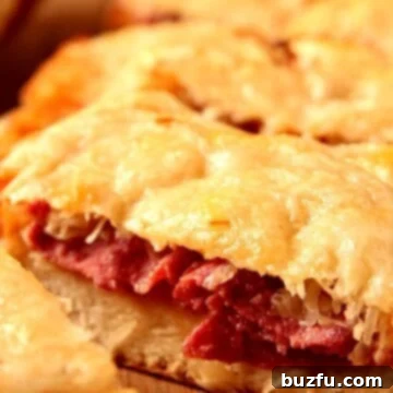 Reuben Meltdown Bread 2 easy reuben cheesy bread