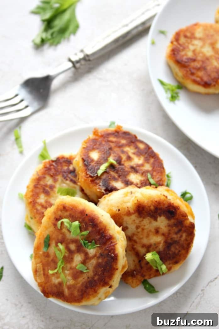 Ingredients for Leftover Mashed Potato Cheddar Ranch Cakes laid out on a kitchen counter: cold mashed potatoes, an egg, flour, ranch seasoning mix, and shredded cheddar cheese.