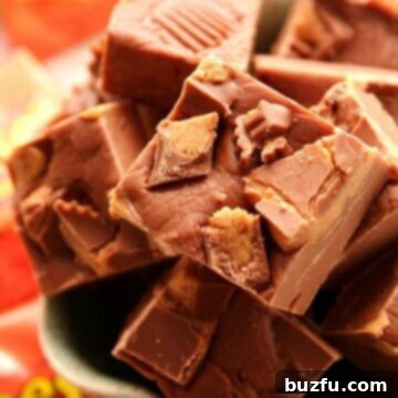 Reese's Fudge pieces in a bowl.