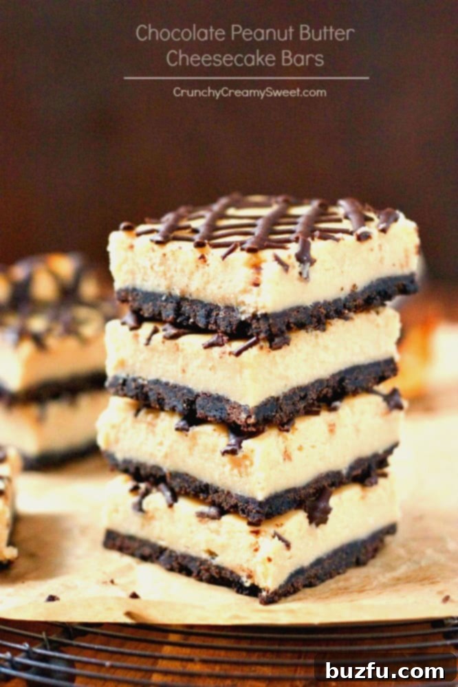 Chocolate Peanut Butter Cheesecake Bars