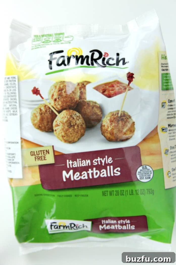 Farm Rich Italian Style Meatballs for dinner