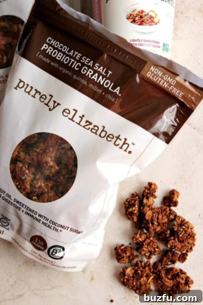 Purely Elizabeth probiotic granola bags