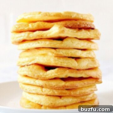 Heavenly Cloud Bread Delights 2 Side shot of cloud bread slices in a stack.