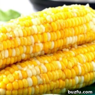 Instant Pot Corn on the Cob on a plate.