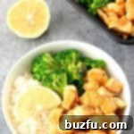 Honey Lemon Chicken in a bowl, ready for a delicious meal.