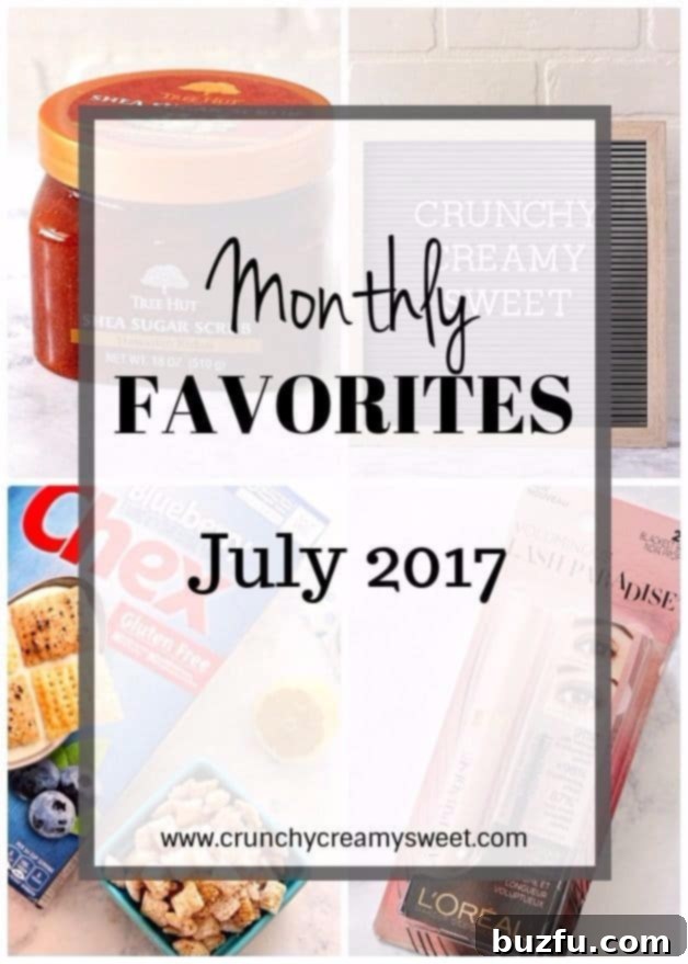 Monthly Favorites July 2017 - My top picks for beauty products, home decor, and food items that brought joy to my July. Discover your next favorite!