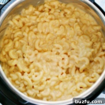 Creamy Dreamy Instant Pot Mac 2 Instant Pot Mac and Cheese in the pressure cooker.