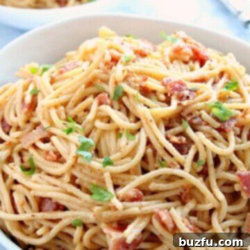 Instant Pot Pasta Carbonara Recipe - A visual of the finished dish.