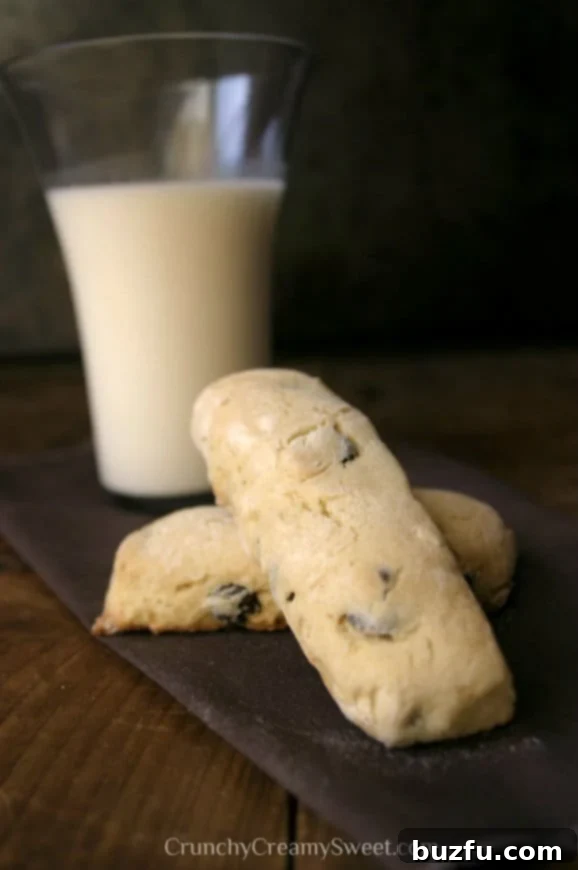 Chocolate Chip Milk Dunkers | CrunchyCreamySweet.com Freshly baked Chocolate Chip Milk Dunkers on a cooling rack