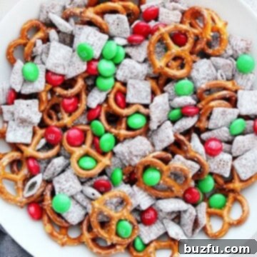 Reindeer Chow in a white bowl.