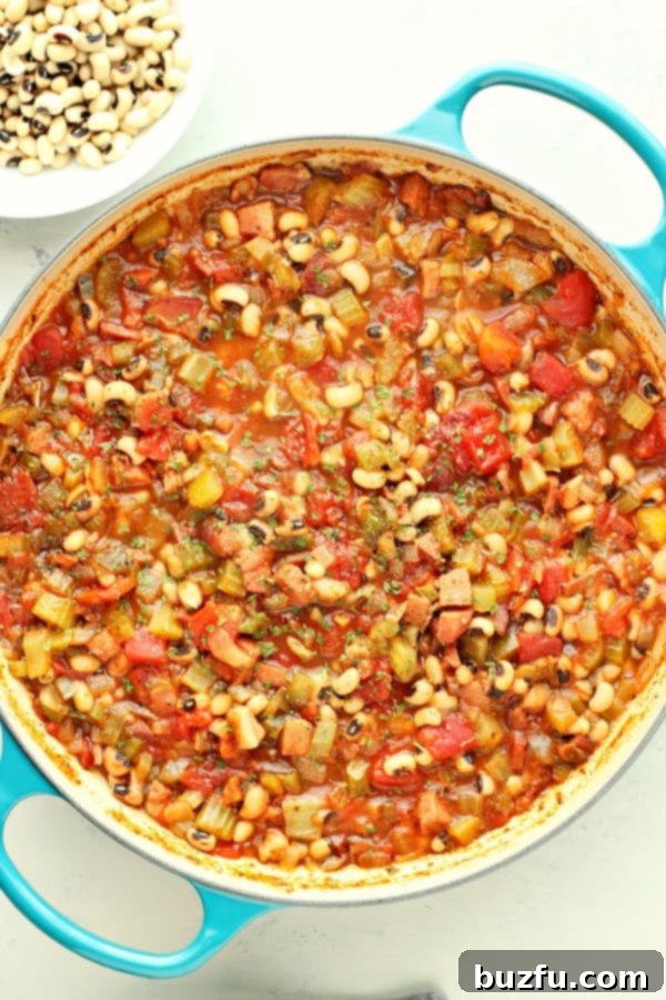 Black Eyed Peas in a pan.